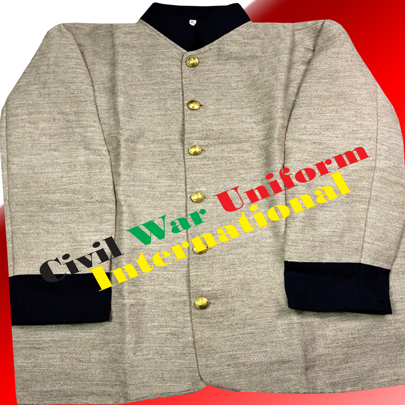 jean wool Sack Coat with blackcuff and collar