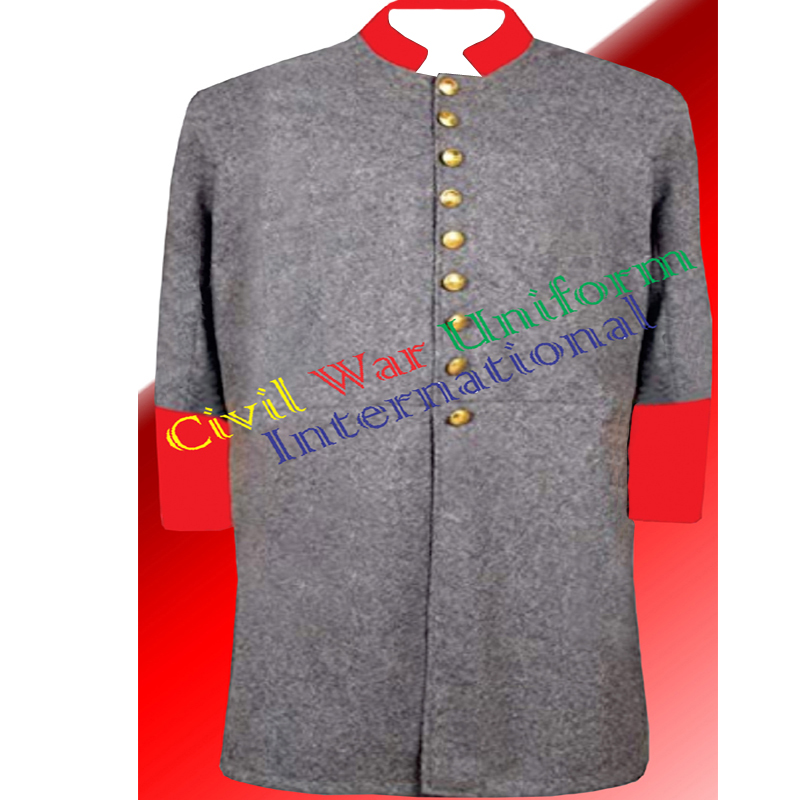CIVIL WAR ARTILLERY OFFICER’S FROCK COAT WITH RED COLLAR&CUFF
