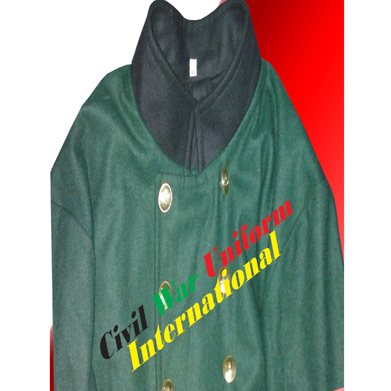 Officer frock coat green wool 04