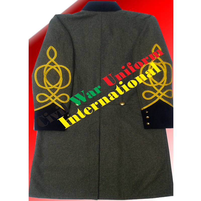 Officer frock coat grey wool 02