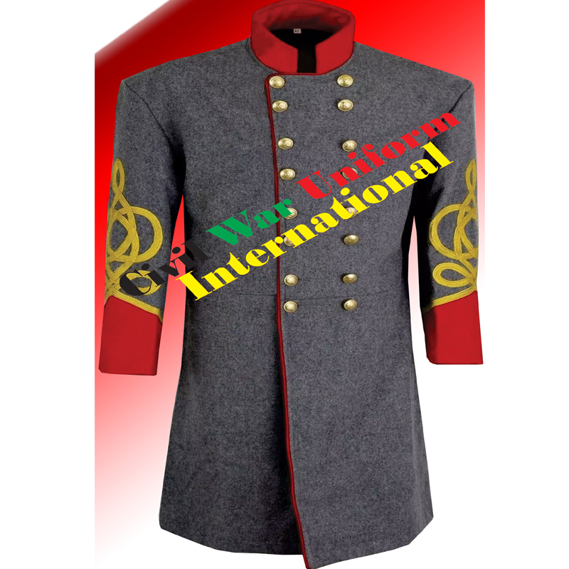 US Civil War Confederate Gray Frock Coat Double Breast
